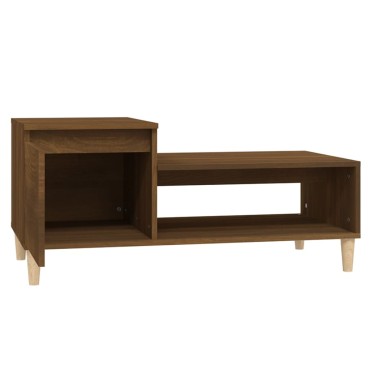 vidaXL Τραπεζάκι Σαλονιού Καφέ Δρυς 100x50x45cm Επεξεργασμ. Ξύλο 1 τεμ.