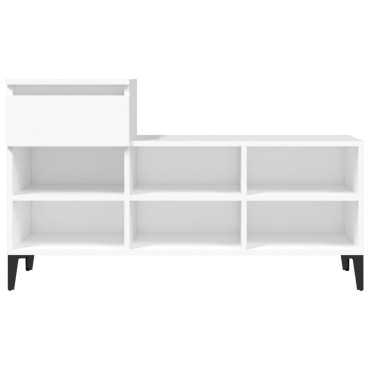 vidaXL Παπουτσοθήκη Λευκή 102x36x60cm από Επεξεργασμένο Ξύλο
