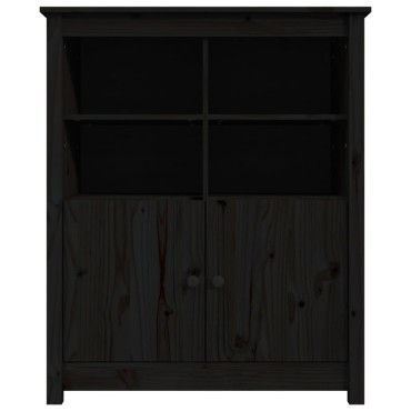 vidaXL Συρταριέρα Μαύρη 83x41,5x100cm από Μασίφ Ξύλο Πεύκου 1 τεμ.