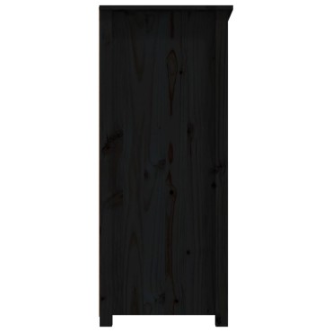 vidaXL Συρταριέρα Μαύρη 83x41,5x100cm από Μασίφ Ξύλο Πεύκου 1 τεμ.