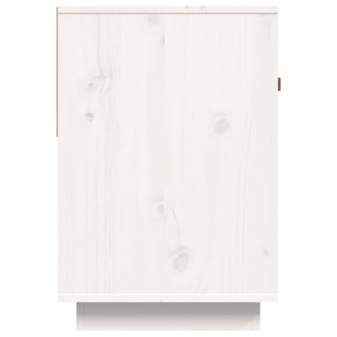 vidaXL Έπιπλο Τηλεόρασης Λευκό 90x40x60cm από Μασίφ Ξύλο Πεύκου