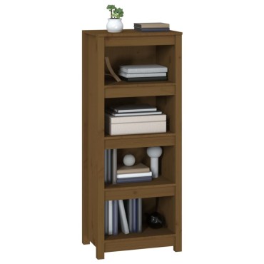 vidaXL Βιβλιοθήκη Μελί 50x35x125,5cm από Μασίφ Ξύλο Πεύκου 1 τεμ.
