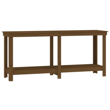 vidaXL Πάγκος Εργασίας Μελί Καφέ 180 x 50 x 80 εκ. Μασίφ Ξύλο Πεύκο