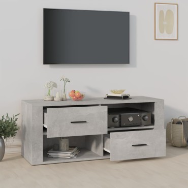 vidaXL Έπιπλο Τηλεόρασης Γκρι Σκυρ. 100x35x40cm Επεξ. Ξύλο
