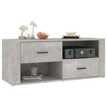 vidaXL Έπιπλο Τηλεόρασης Γκρι Σκυρ. 100x35x40cm Επεξ. Ξύλο