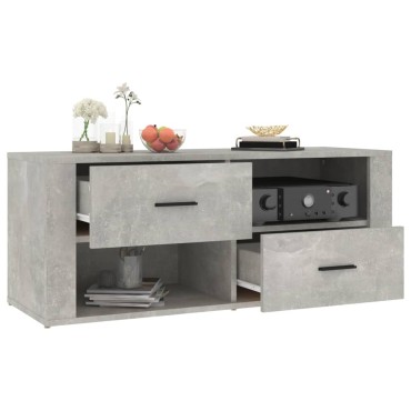 vidaXL Έπιπλο Τηλεόρασης Γκρι Σκυρ. 100x35x40cm Επεξ. Ξύλο
