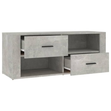 vidaXL Έπιπλο Τηλεόρασης Γκρι Σκυρ. 100x35x40cm Επεξ. Ξύλο