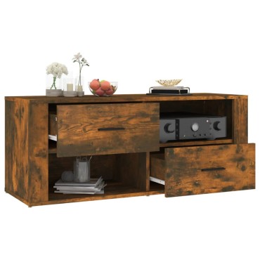 vidaXL Έπιπλο Τηλεόρασης Καπνιστή Δρυς 100x35x40cm Επεξ. Ξύλο