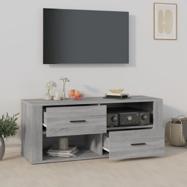 vidaXL Έπιπλο Τηλεόρασης Γκρι Sonoma 100x35x40cm από Επεξεργ. Ξύλο