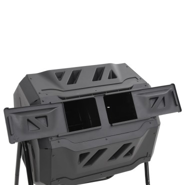 vidaXL Κάδος Κομποστοποίησης Κήπου Μαύρος 73 x 64 x 95 εκ. 160 Λίτρων