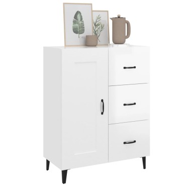 vidaXL Ντουλάπι Γυαλιστερό Λευκό 69,5x34x90cm Επεξεργασμένο Ξύλο 1 τεμ.
