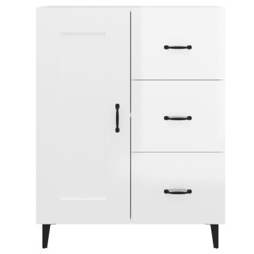vidaXL Ντουλάπι Γυαλιστερό Λευκό 69,5x34x90cm Επεξεργασμένο Ξύλο 1 τεμ.