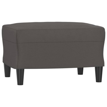 vidaXL Υποπόδιο Γκρι 60x50x41cm από Συνθετικό Δέρμα 1 τεμ.