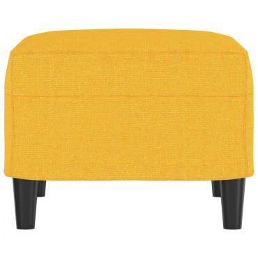 vidaXL Υποπόδιο Ανοιχτό Κίτρινο60x50x41cm Υφασμάτινο 1 τεμ.