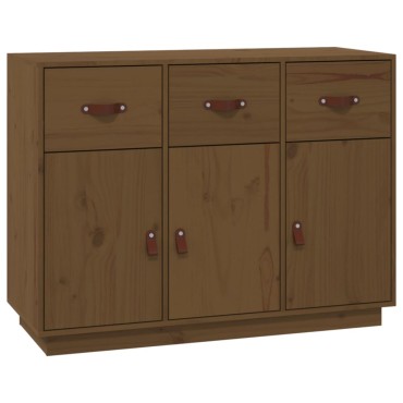 vidaXL Ντουλάπι Καφέ Μελί 100x4x75cm από Μασίφ Ξύλο Πεύκου 1 τεμ.