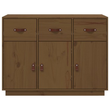 vidaXL Ντουλάπι Καφέ Μελί 100x4x75cm από Μασίφ Ξύλο Πεύκου 1 τεμ.