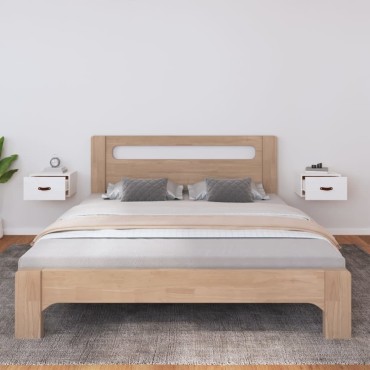 vidaXL Κομοδίνα Επιτοίχια 2 τεμ. Λευκά 40x29,5x22cm
