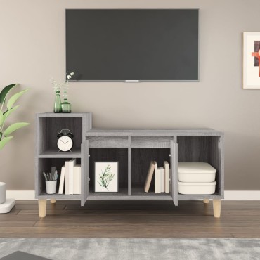 vidaXL Έπιπλο Τηλεόρασης Γκρι Sonoma 100x35x55cm από Επεξεργ. Ξύλο