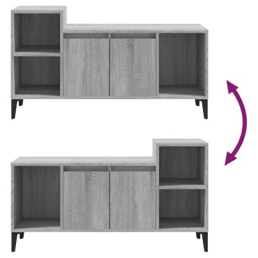 vidaXL Έπιπλο Τηλεόρασης Γκρι Sonoma 100x35x55cm από Επεξεργ. Ξύλο