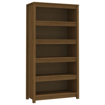 vidaXL Βιβλιοθήκη Μελί 80x35x154cm από Μασίφ Ξύλο Πεύκου 1 τεμ.