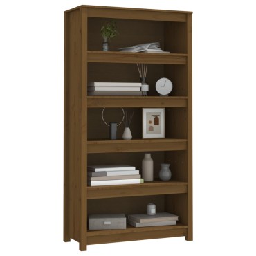 vidaXL Βιβλιοθήκη Μελί 80x35x154cm από Μασίφ Ξύλο Πεύκου 1 τεμ.