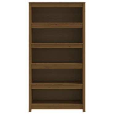 vidaXL Βιβλιοθήκη Μελί 80x35x154cm από Μασίφ Ξύλο Πεύκου 1 τεμ.