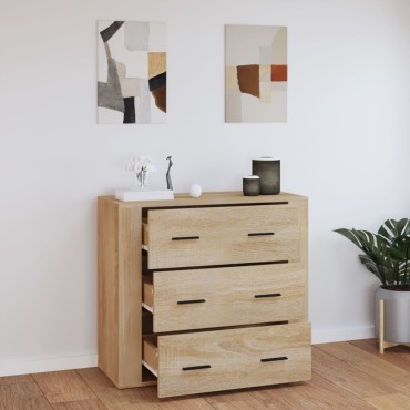 vidaXL Ντουλάπι Sonoma Δρυς 80x33x70cm από Επεξεργασμένο Ξύλο 1 τεμ.