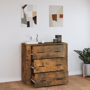 vidaXL Ντουλάπι Καπνιστή Δρυς 80x33x70cm από Επεξεργασμένο Ξύλο 1 τεμ.