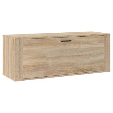 vidaXL Παπουτσοθήκη Επιτοίχια Sonoma Δρυς 100x35x38cm Επεξ. Ξύλο