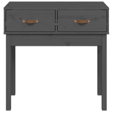 vidaXL Τραπέζι Κονσόλα Γκρί 76,5x40x75cm από Μασίφ Ξύλο Πεύκου 1 τεμ.