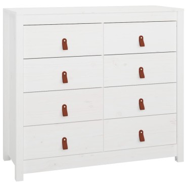vidaXL Βοηθητικό Ντουλάπι Λευκό 100x40x90cm από Μασίφ Ξύλο Πεύκου 1 τεμ.