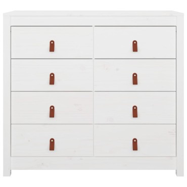 vidaXL Βοηθητικό Ντουλάπι Λευκό 100x40x90cm από Μασίφ Ξύλο Πεύκου 1 τεμ.