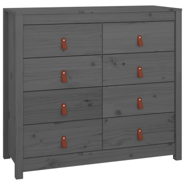 vidaXL Βοηθητικό Ντουλάπι Γκρι 100x40x90cm από Μασίφ Ξύλο Πεύκου 1 τεμ.