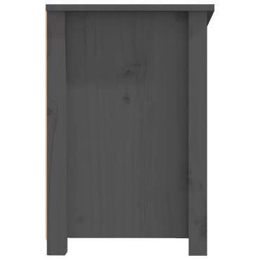 vidaXL Έπιπλο Τηλεόρασης Γκρι 114x35x52cm από Μασίφ Ξύλο Πεύκου