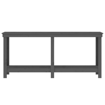 vidaXL Πάγκος Εργασίας Γκρι 180 x 50 x 80 εκ. από Μασίφ Ξύλο Πεύκου