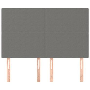vidaXL Κεφαλάρια Κρεβατιού 4 τεμ. Σκ. Γκρι 72x5x78/88cm Υφασμάτινα