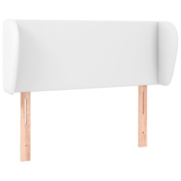 vidaXL Κεφαλάρι με Πτερύγια Λευκό 93x23x78/88cm Συνθετικό Δέρμα 1 τεμ.