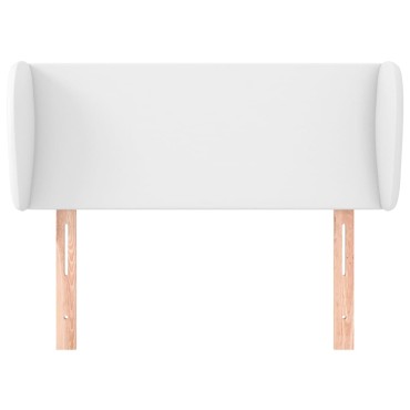 vidaXL Κεφαλάρι με Πτερύγια Λευκό 93x23x78/88cm Συνθετικό Δέρμα 1 τεμ.