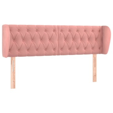 vidaXL Κεφαλάρι με Πτερύγια Ροζ 163x23x78/88cm Βελούδινο 1 τεμ.