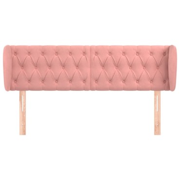 vidaXL Κεφαλάρι με Πτερύγια Ροζ 163x23x78/88cm Βελούδινο 1 τεμ.