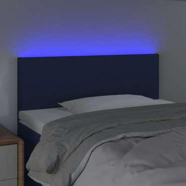 vidaXL Κεφαλάρι Κρεβατιού LED Μπλε 80x5x78/88cm Υφασμάτινο 1 τεμ.