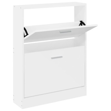 vidaXL Παπουτσοθήκη Λευκή 59x17x81cm από Επεξεργασμένο Ξύλο
