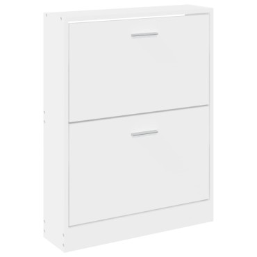 vidaXL Παπουτσοθήκη Λευκή 59x17x81cm από Επεξεργασμένο Ξύλο