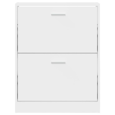 vidaXL Παπουτσοθήκη Λευκή 59x17x81cm από Επεξεργασμένο Ξύλο