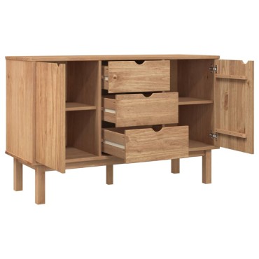 vidaXL Ντουλάπι OTTA 113,5x43x73cm από Μασίφ Ξύλο Πεύκου 1 τεμ.