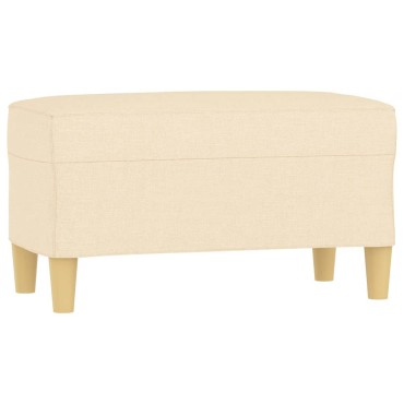 vidaXL Πάγκος Κρεμ 70x35x41cm Υφασμάτινος 1 τεμ.