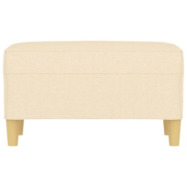 vidaXL Πάγκος Κρεμ 70x35x41cm Υφασμάτινος 1 τεμ.