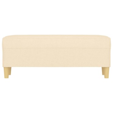 vidaXL Πάγκος Κρεμ 100x35x41cm Υφασμάτινος 1 τεμ.