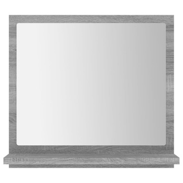vidaXL Καθρέφτης Μπάνιου Γκρι Sonoma 40x10,5x37cm Επεξεργασμένο Ξύλο 1 τεμ.