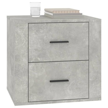 vidaXL Κομοδίνα Γκρι Σκυροδέματος 50x39x47cm